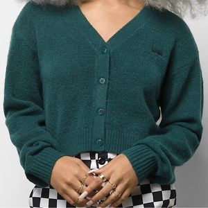 Vans Teal Cardigan, NWT